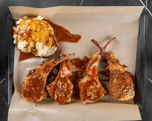 Dijon Crusted Lamb Racks — $29.99