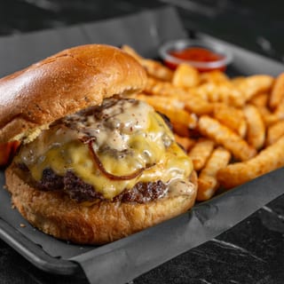 Smash Burger with Fries